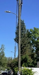 Neue LED-Straßenleuchte in der Birkenstraße